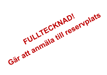 FULLTECKNAD! Gär att anmäla till reservplats